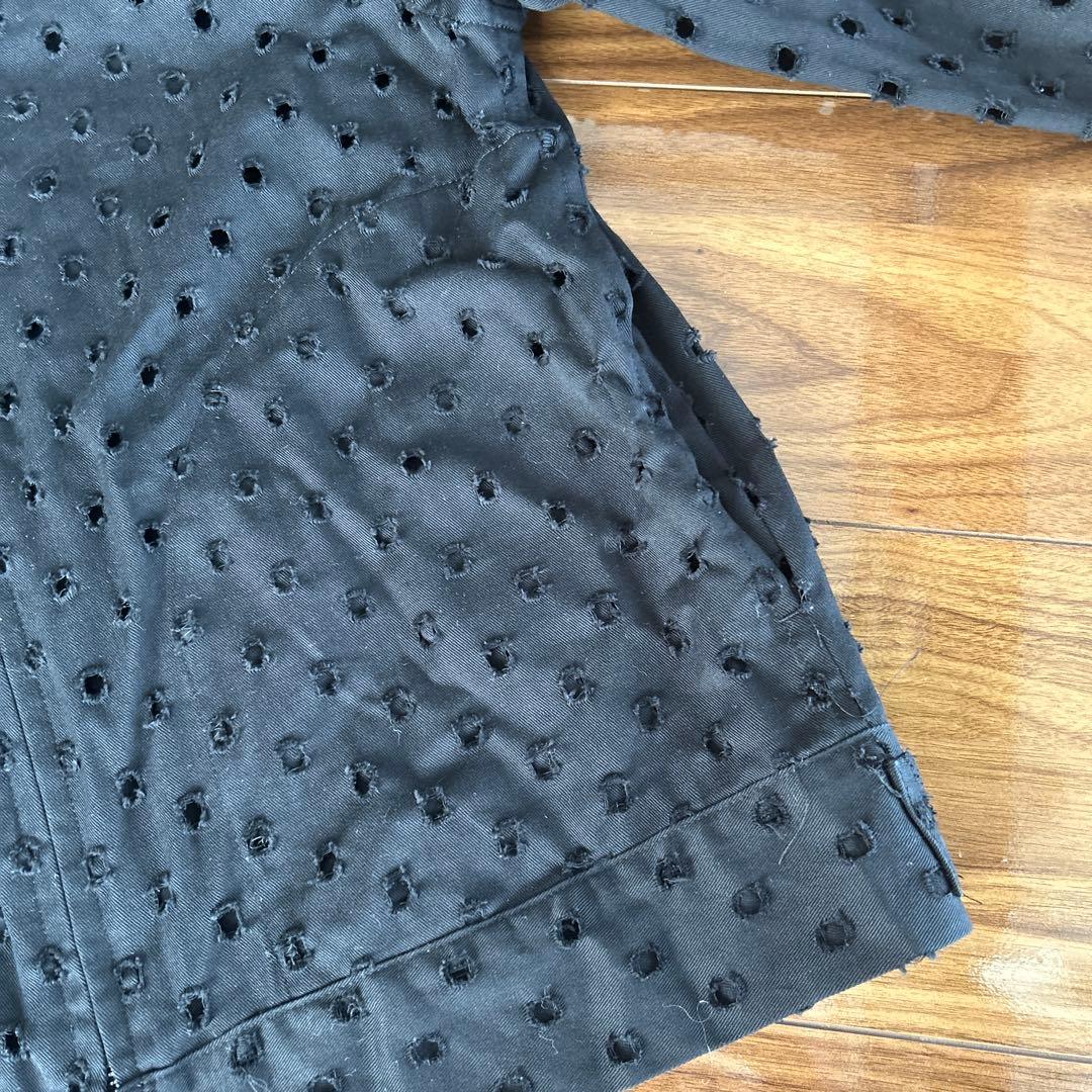 LIMI feu パンチング　ジャケット　ヨウジヤマモト　ノーカラー　ブルゾン