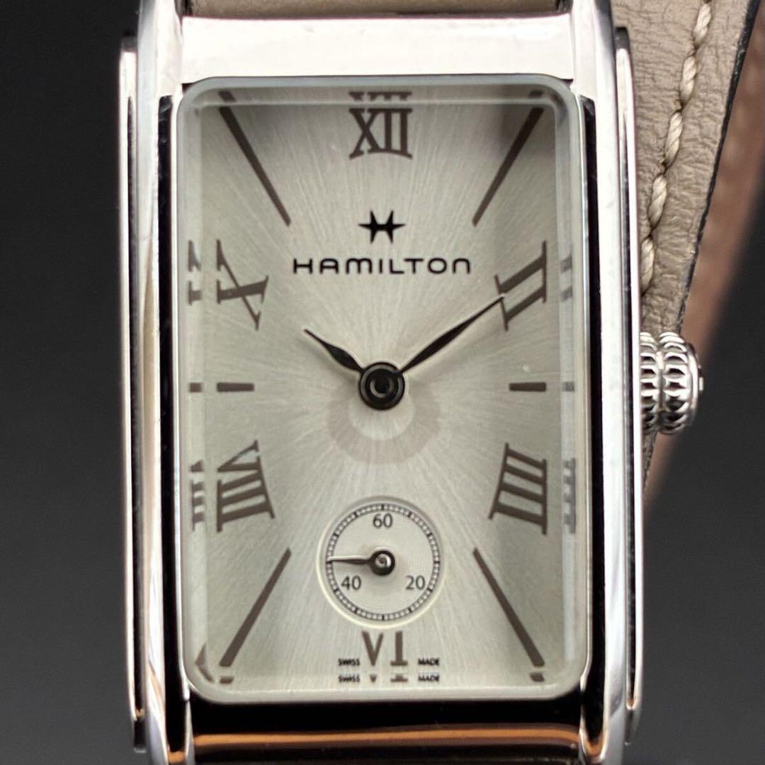 【貴重】ハミルトン/H112210/18㎜/クオーツ/レディース腕時計/スクエア