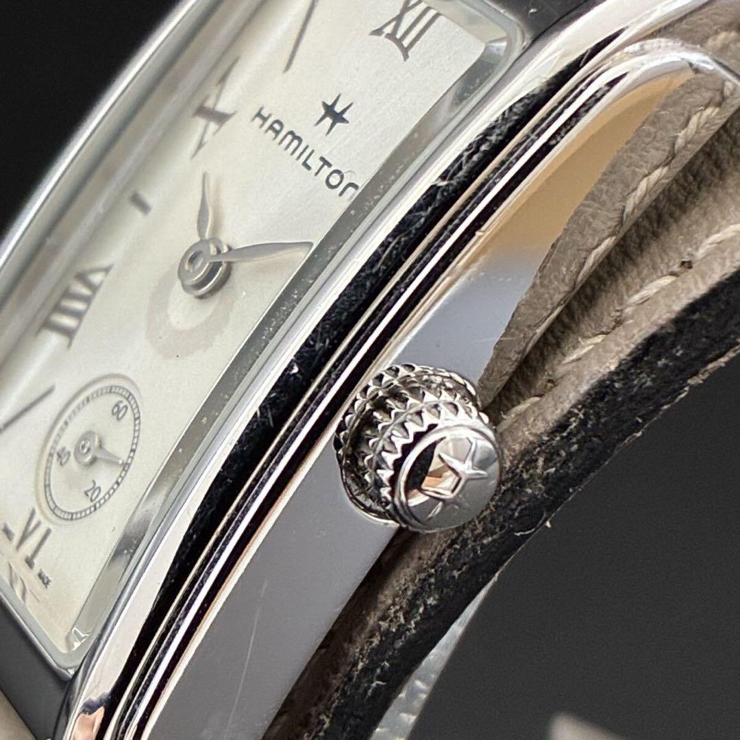 【貴重】ハミルトン/H112210/18㎜/クオーツ/レディース腕時計/スクエア