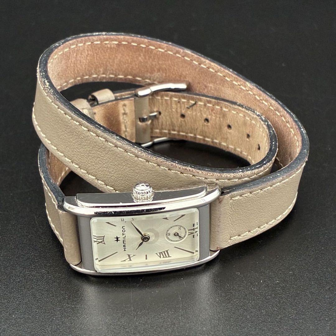 【貴重】ハミルトン/H112210/18㎜/クオーツ/レディース腕時計/スクエア