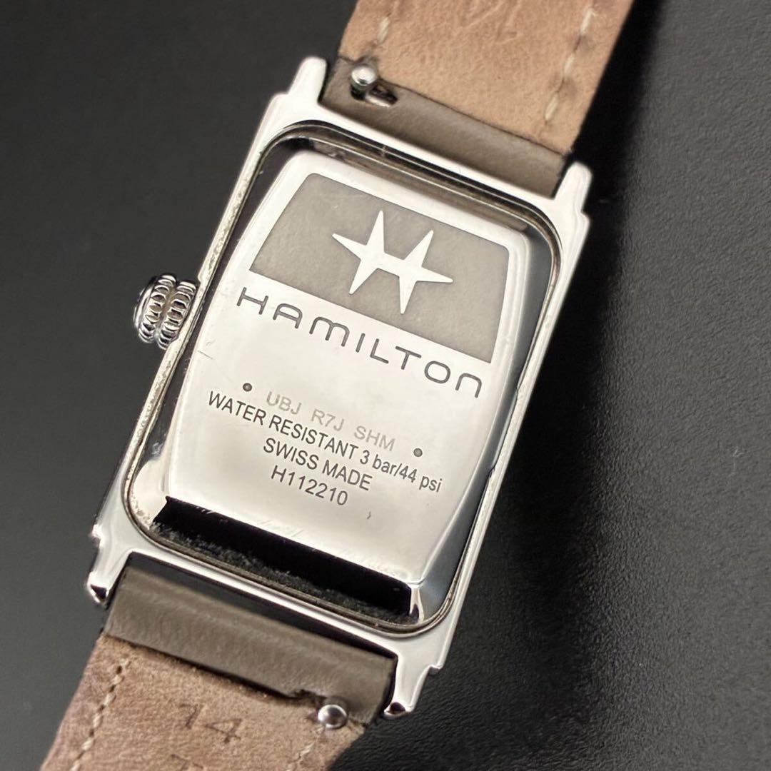 【貴重】ハミルトン/H112210/18㎜/クオーツ/レディース腕時計/スクエア