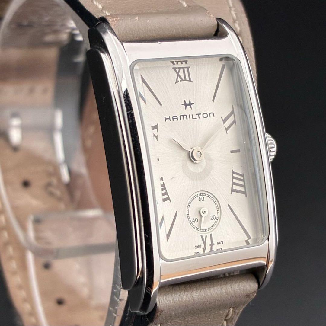 【貴重】ハミルトン/H112210/18㎜/クオーツ/レディース腕時計/スクエア