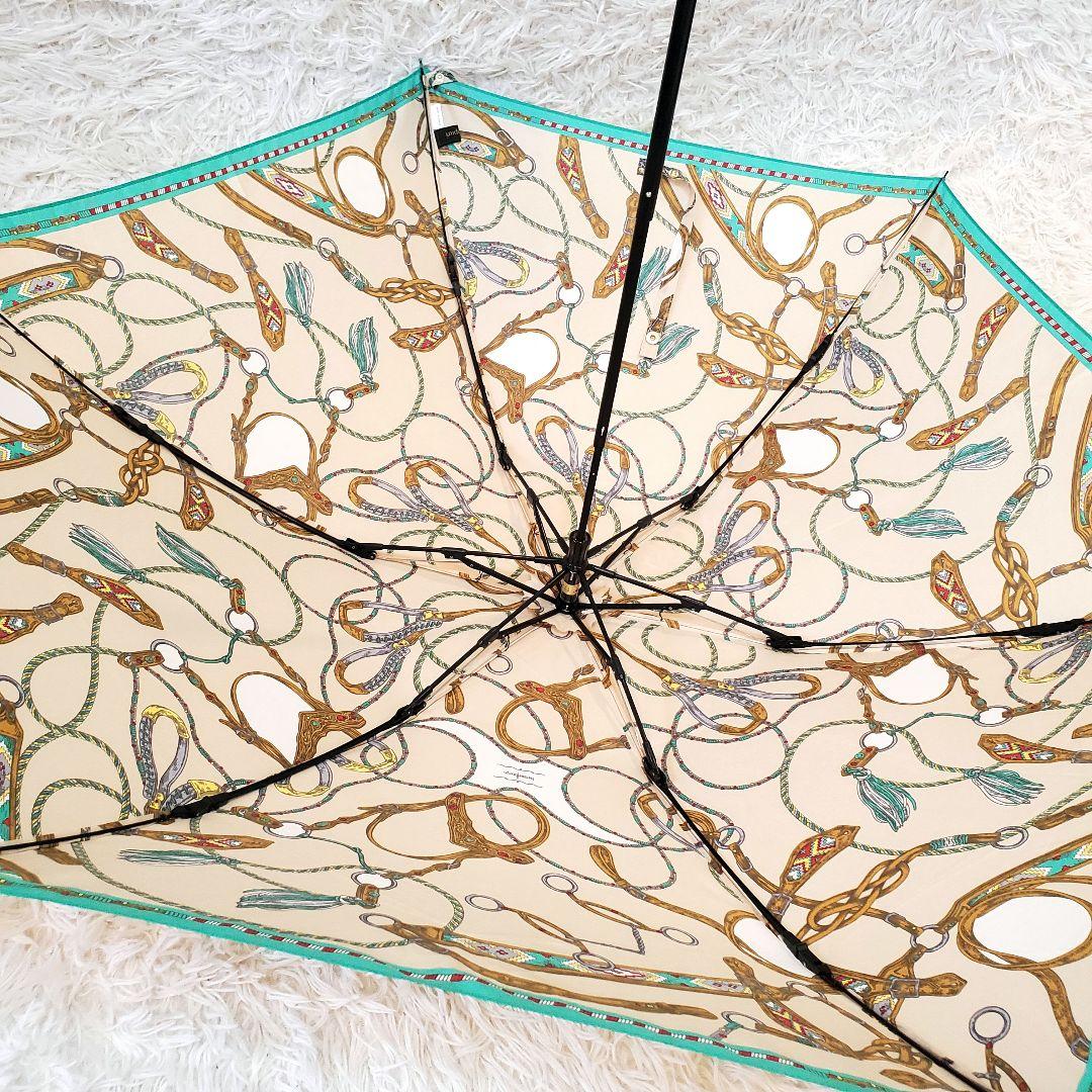 美品 マニプリ manipuri 晴雨兼用 スカーフ柄 　折りたたみ傘