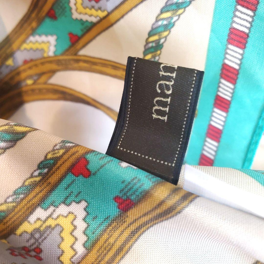 美品 マニプリ manipuri 晴雨兼用 スカーフ柄 　折りたたみ傘