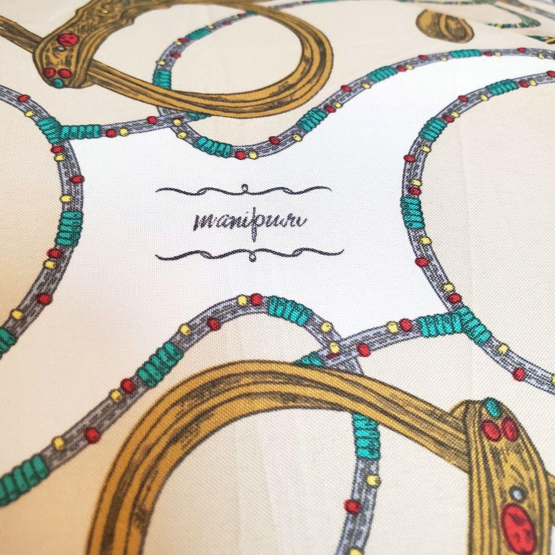 美品 マニプリ manipuri 晴雨兼用 スカーフ柄 　折りたたみ傘