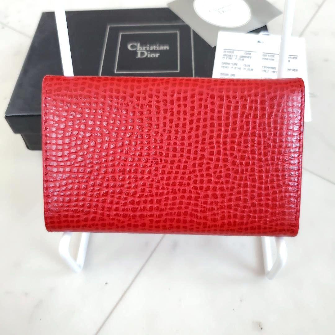 極美品 クリスチャンディオール キーケース 6連 ヴィンテージ 赤 CD 箱付き