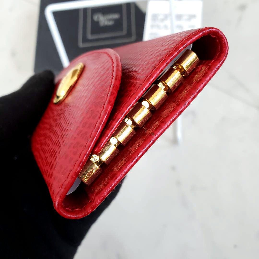 極美品 クリスチャンディオール キーケース 6連 ヴィンテージ 赤 CD 箱付き