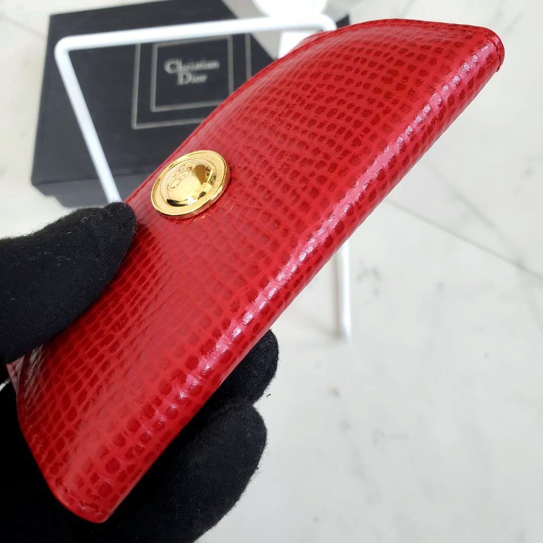 極美品 クリスチャンディオール キーケース 6連 ヴィンテージ 赤 CD 箱付き