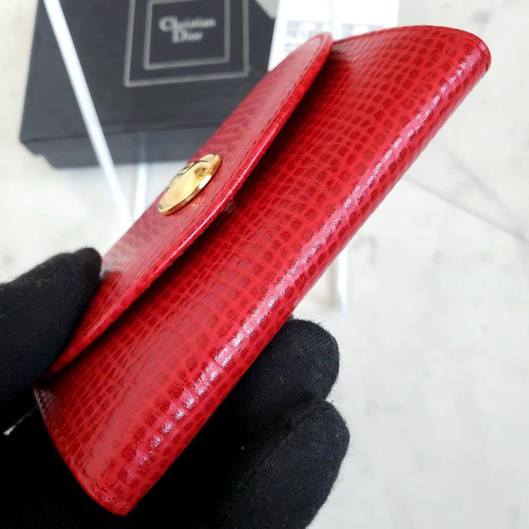 極美品 クリスチャンディオール キーケース 6連 ヴィンテージ 赤 CD 箱付き