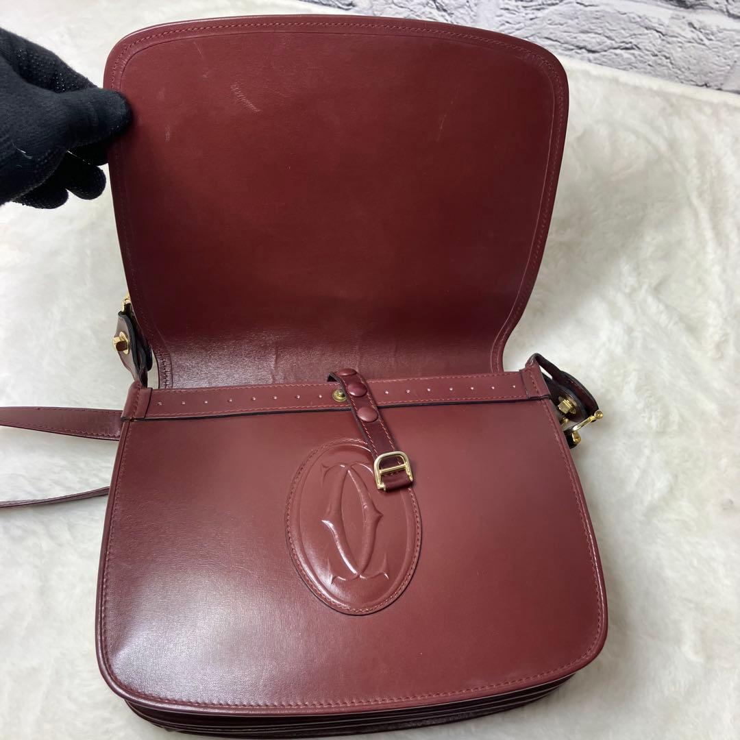 カルティエ✨マストライン 本革 レザー 斜め掛け ショルダーバッグ