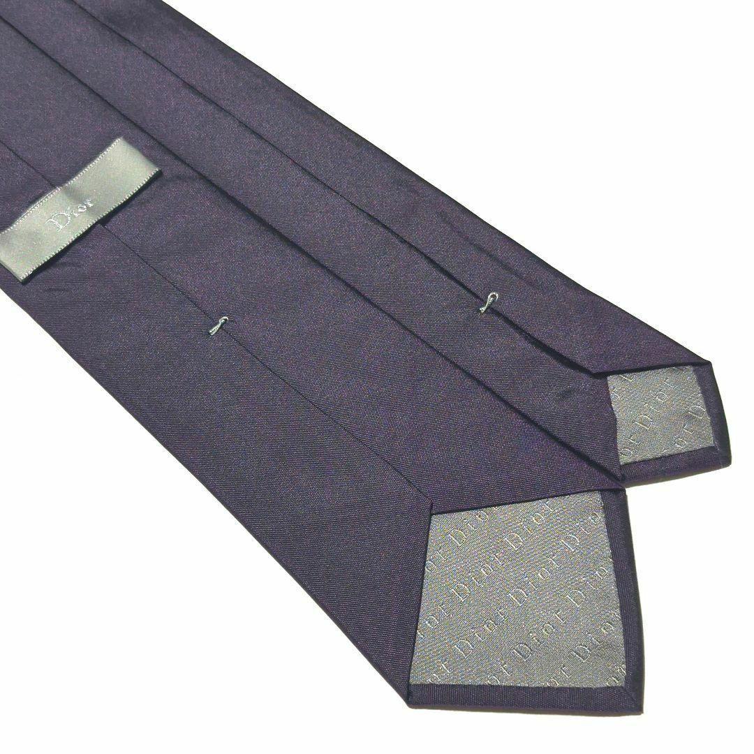 美品 ディオールオム ネクタイ ソリッド 無地 ビジネス ハイブラ 高級 紫