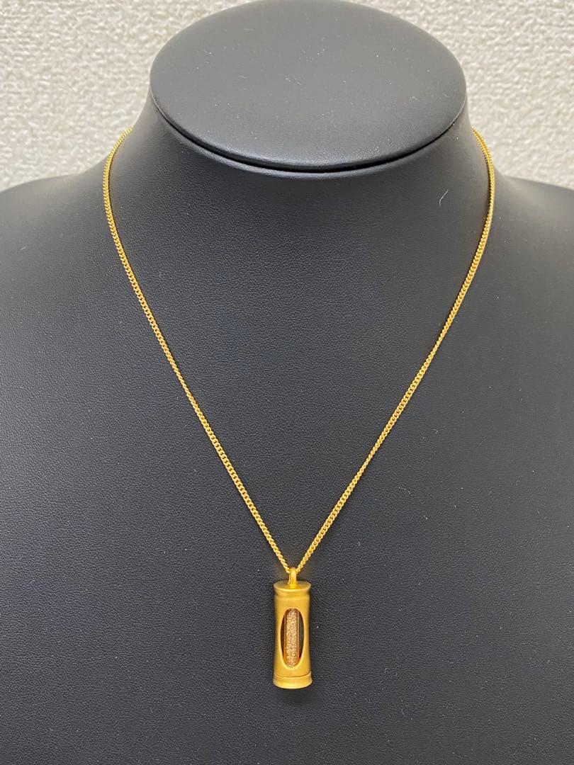 3-3328 二階堂 砂金 ネックレス ゴールド 桐箱 証明書付き