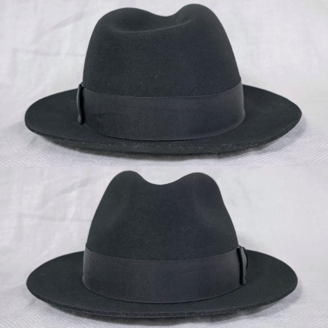 クリスティーズロンドンCHRISTYS' LONDON中折れウールハット黒59
