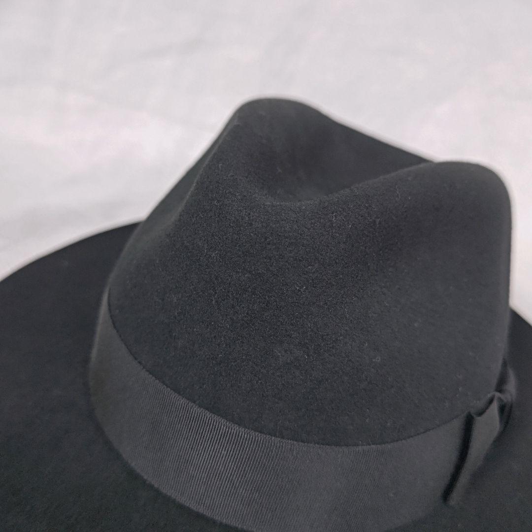 クリスティーズロンドンCHRISTYS' LONDON中折れウールハット黒59