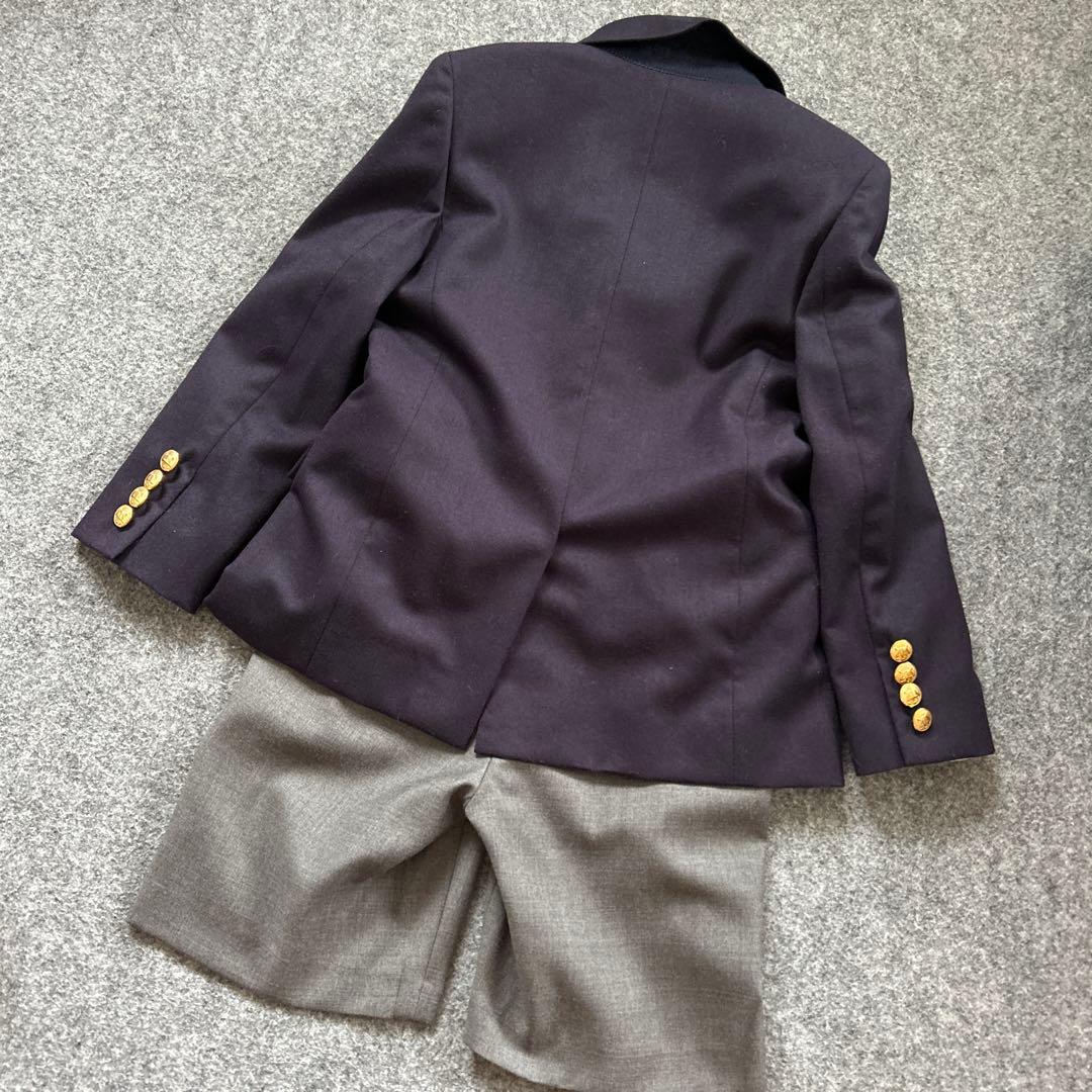 ラルフローレン キッズ スーツ 長袖シャツ ネクタイ 120 金ボタン ネイビー