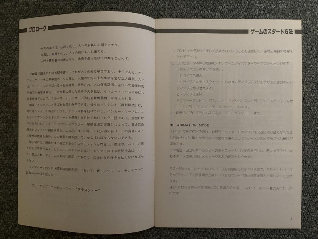 PC8801mkⅡSR以降用ソフト ブラスティー 5インチディスク版