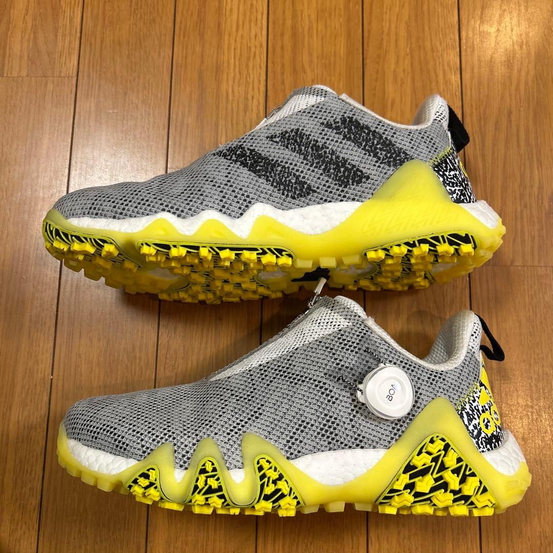アディダス ゴルフシューズ グレー/イエロー