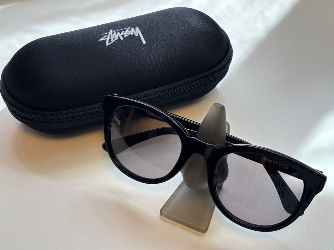 ステューシー/REMUS/サングラス/限定/ケース付/ボストン/日本製/グレー