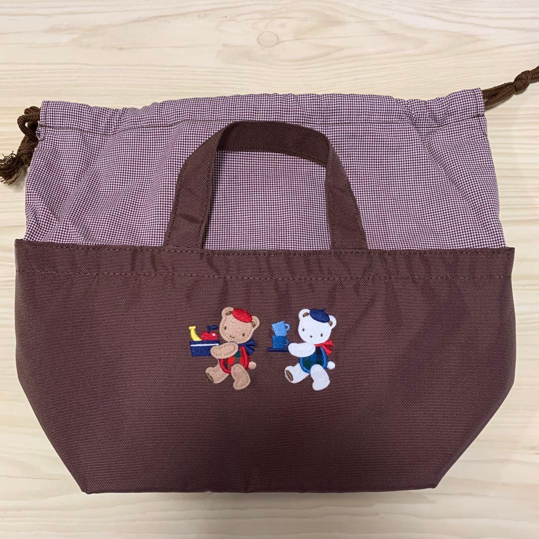 ファミリア　familiar ランチバッグ　ブラウン　茶色