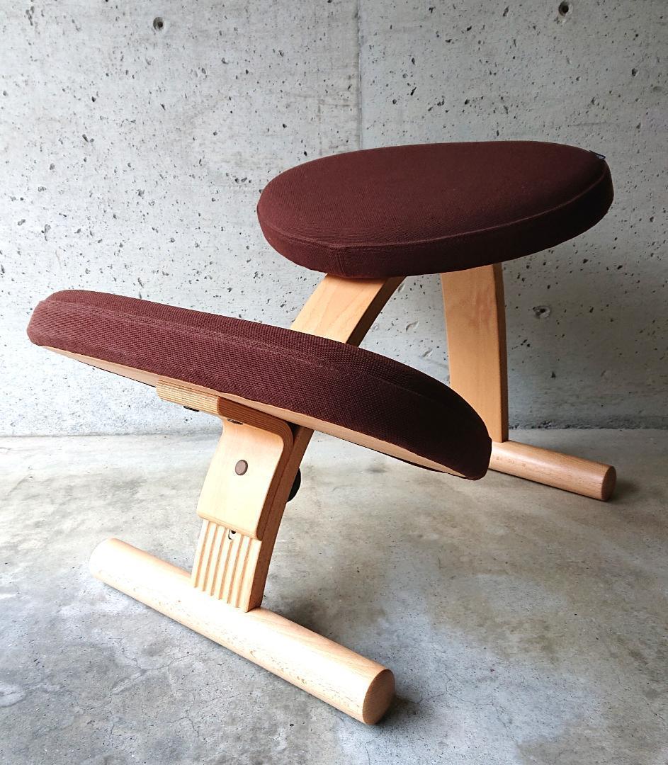 【美品】サカモトハウス バランスチェアイージー 　ショートバージョン　ブラウン