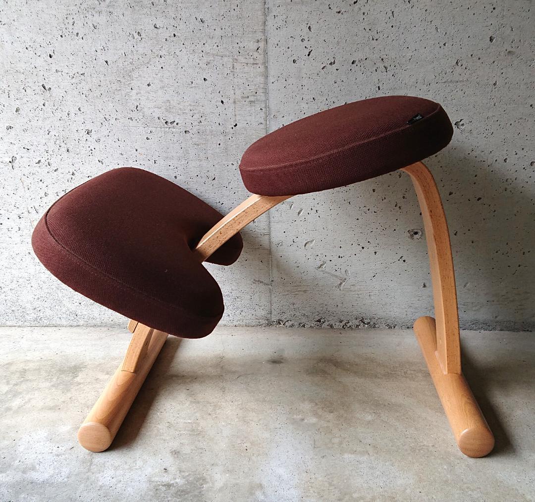 【美品】サカモトハウス バランスチェアイージー 　ショートバージョン　ブラウン