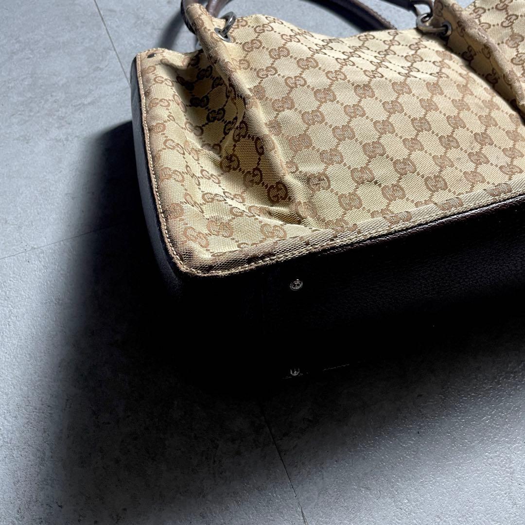 希少✨️ OLD GUCCI グッチ トートバッグ ggキャンバス レザー