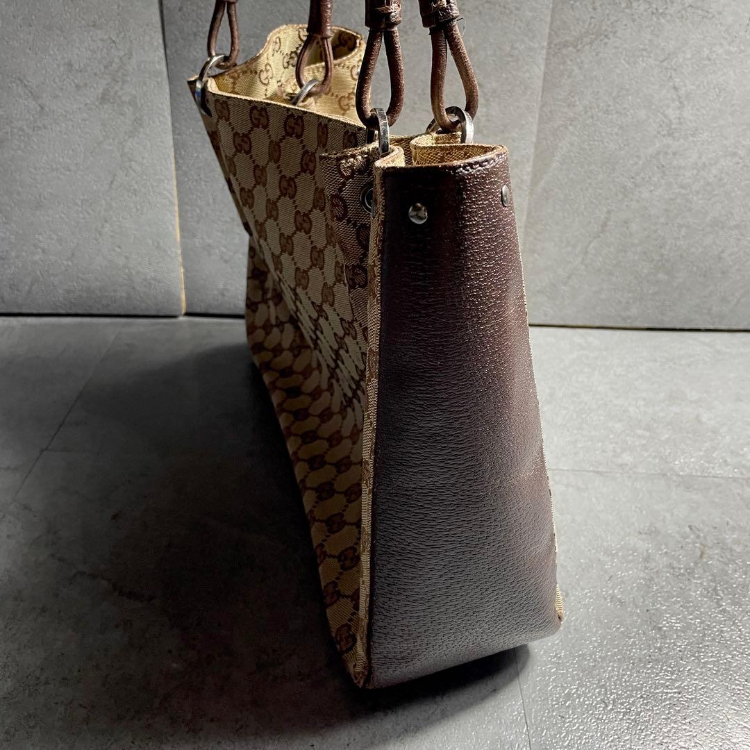 希少✨️ OLD GUCCI グッチ トートバッグ ggキャンバス レザー
