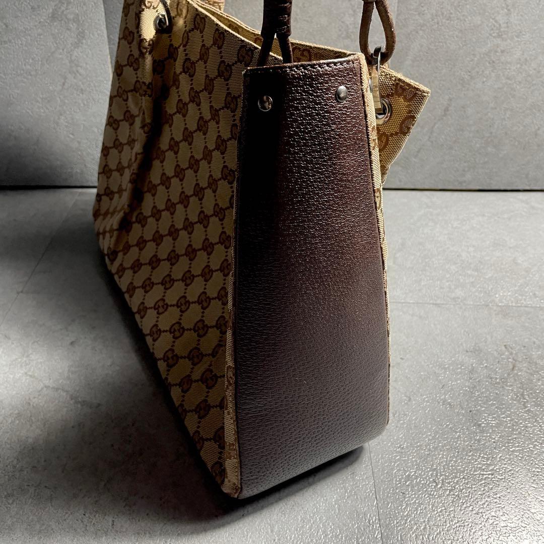 希少✨️ OLD GUCCI グッチ トートバッグ ggキャンバス レザー