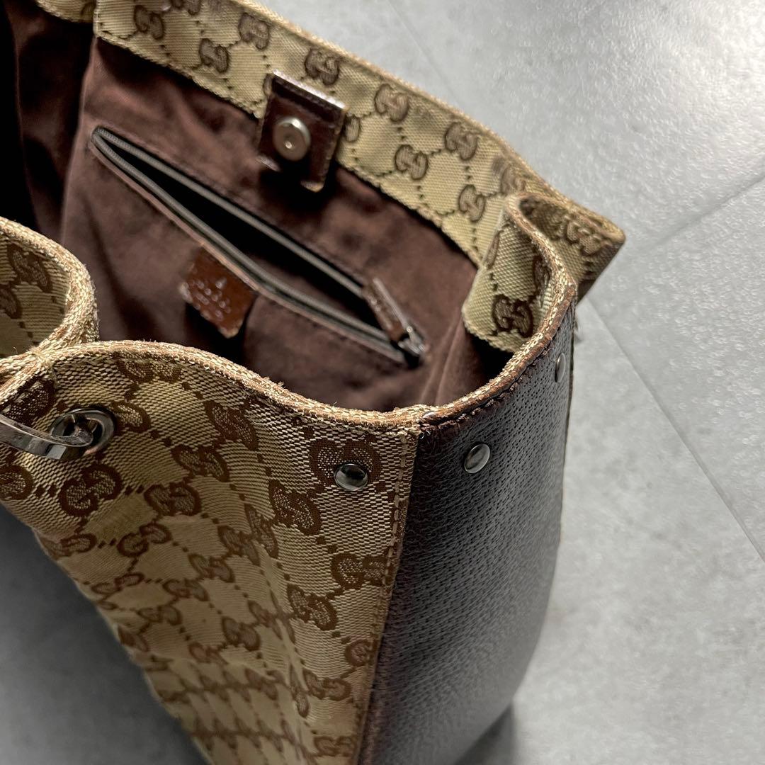 希少✨️ OLD GUCCI グッチ トートバッグ ggキャンバス レザー