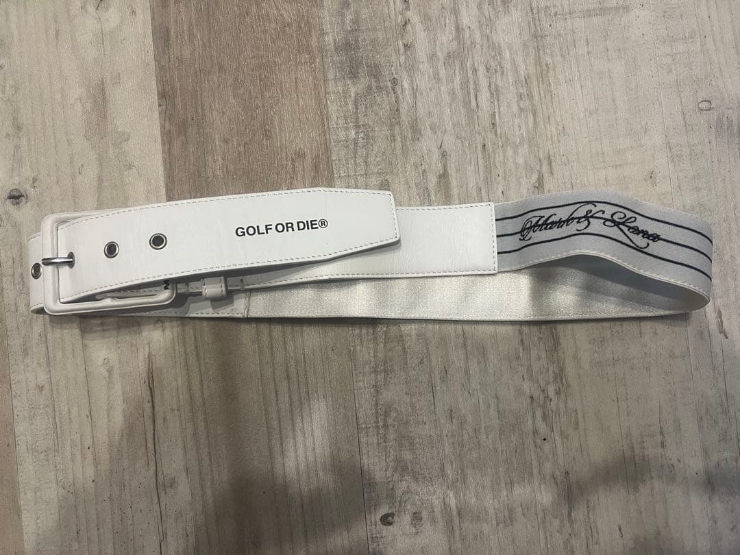 マークアンドロナ 白メンズベルト