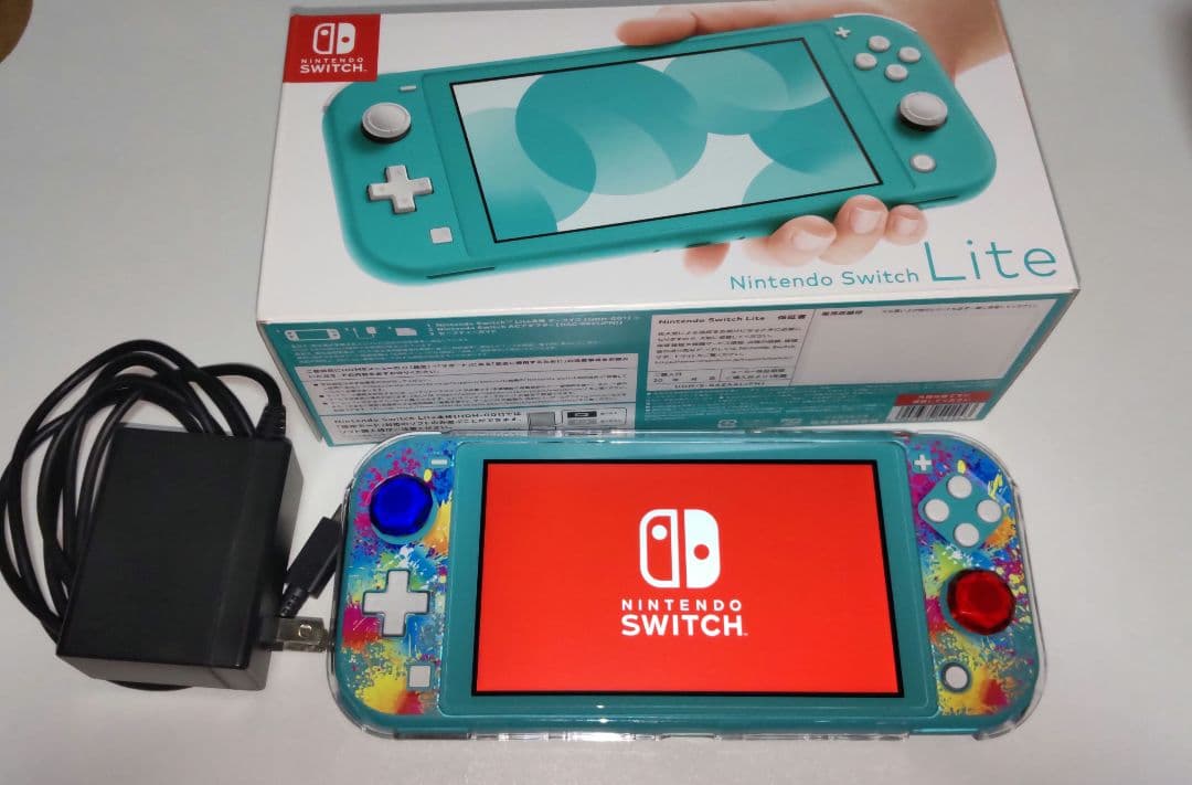 Nintendo Switch Lite ターコイズ カラフルデザイン