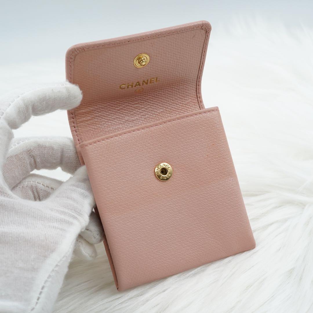 未使用級　CHANEL シャネル　小銭入れ　ゴールド金具　ココマーク　ピンク