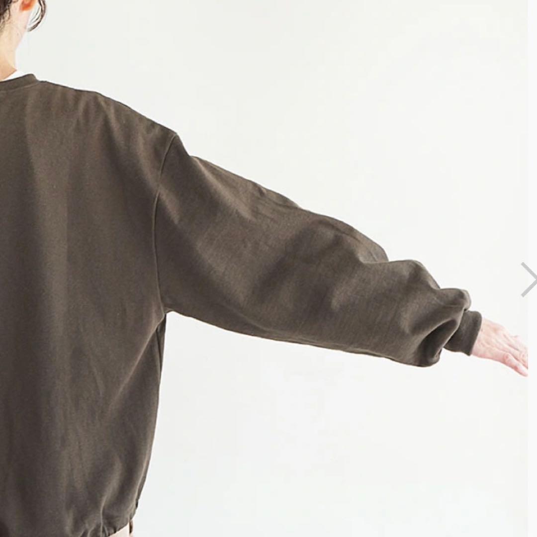 [ソラモナ]ペンネ天竺ドローコードカーディガントップス　茶色　りちゃん