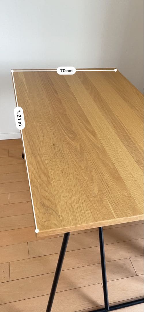 無印　木製折りたたみテーブル 幅120cm