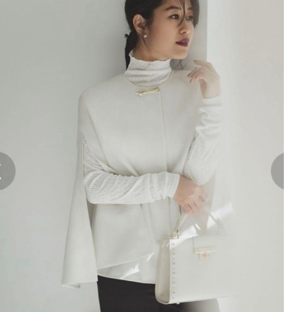 セルフォード　リボンディテールケープジャケット