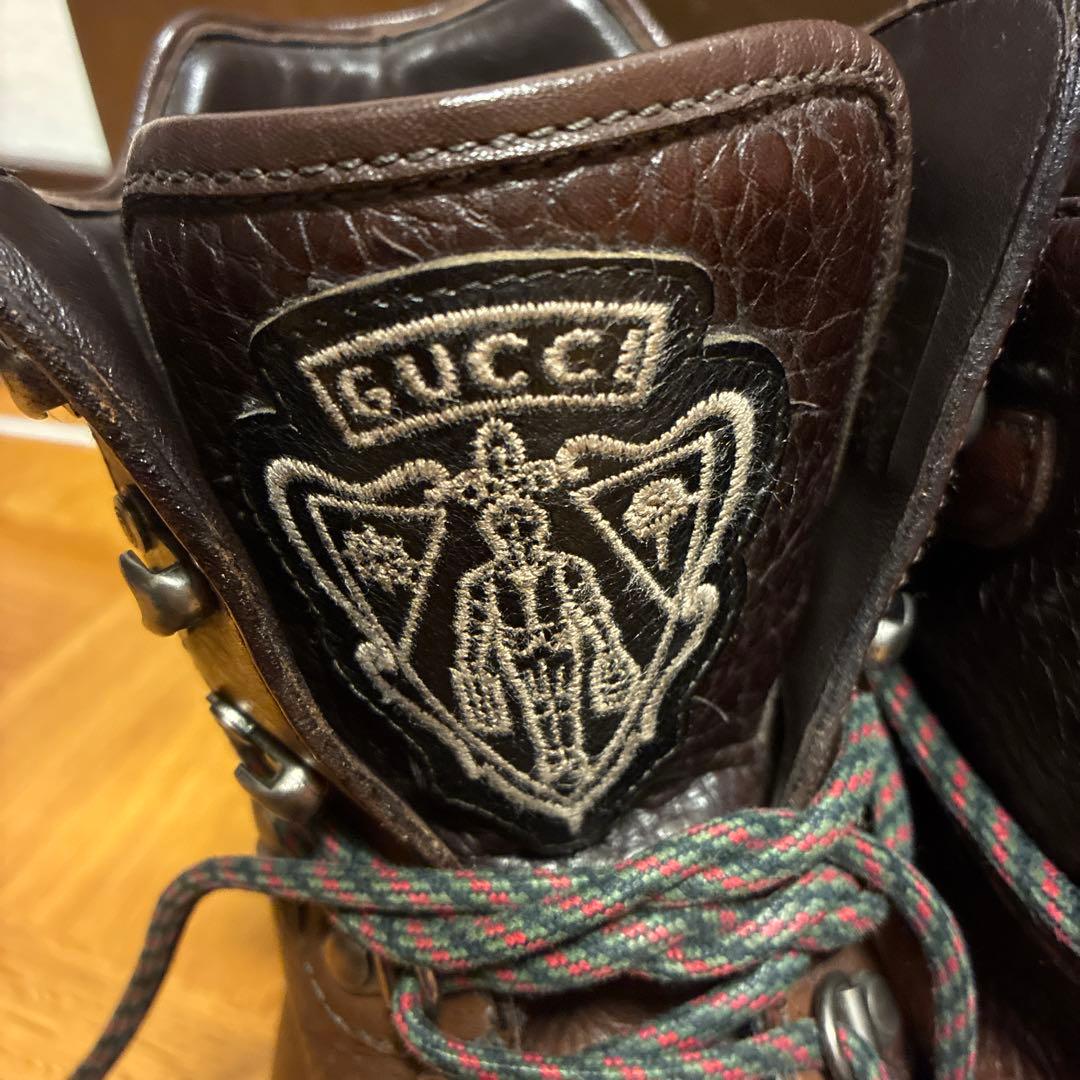 【希少】グッチ マウンテンブーツ茶　9 1/2　ランウェイモデル