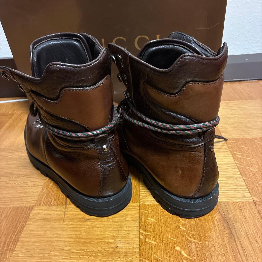 【希少】グッチ マウンテンブーツ茶　9 1/2　ランウェイモデル