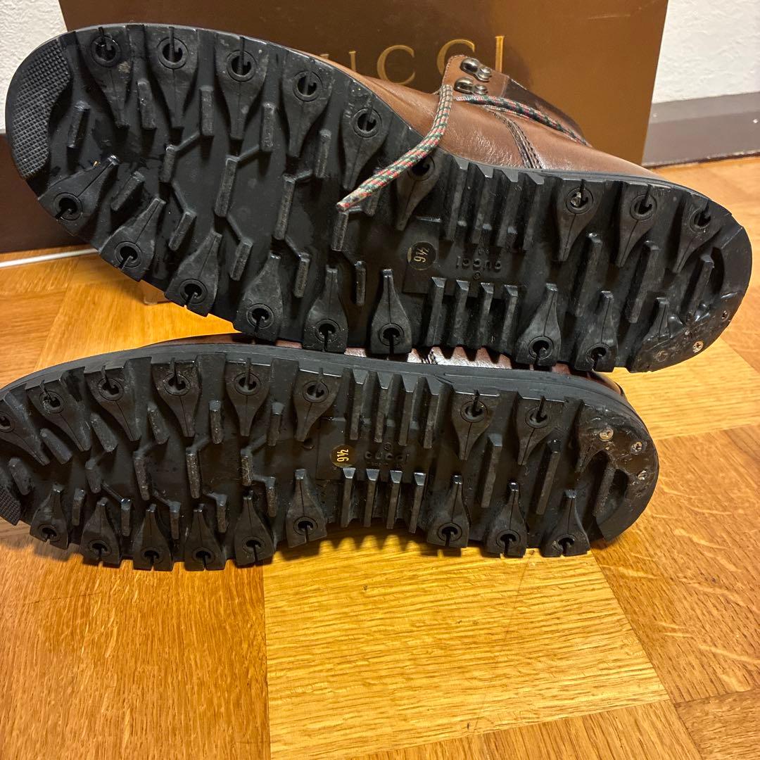 【希少】グッチ マウンテンブーツ茶　9 1/2　ランウェイモデル