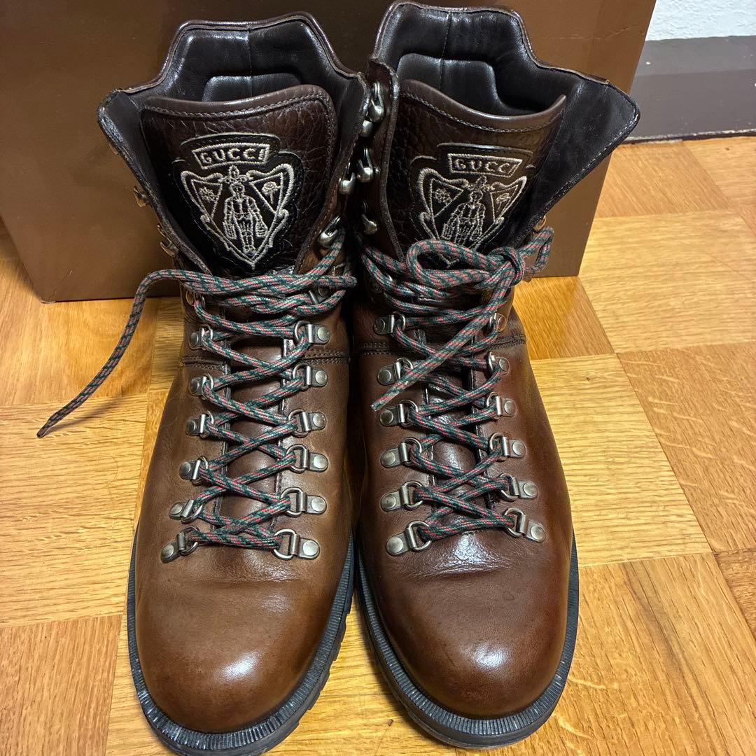 【希少】グッチ マウンテンブーツ茶　9 1/2　ランウェイモデル