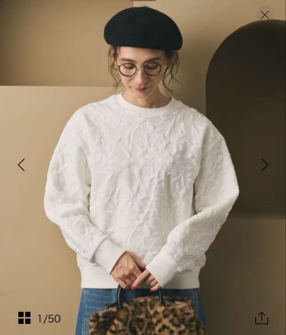 最終お値下げBEAUTY&YOUTH ボタニカルジャガード プルオーバー