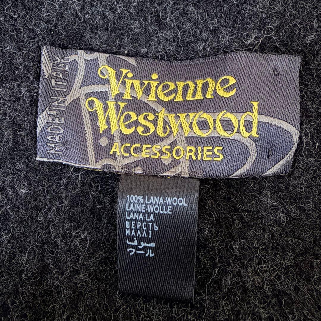 極美品✨ヴィヴィアンウエストウッド マフラー ダークグレー 高級ウールイタリア製