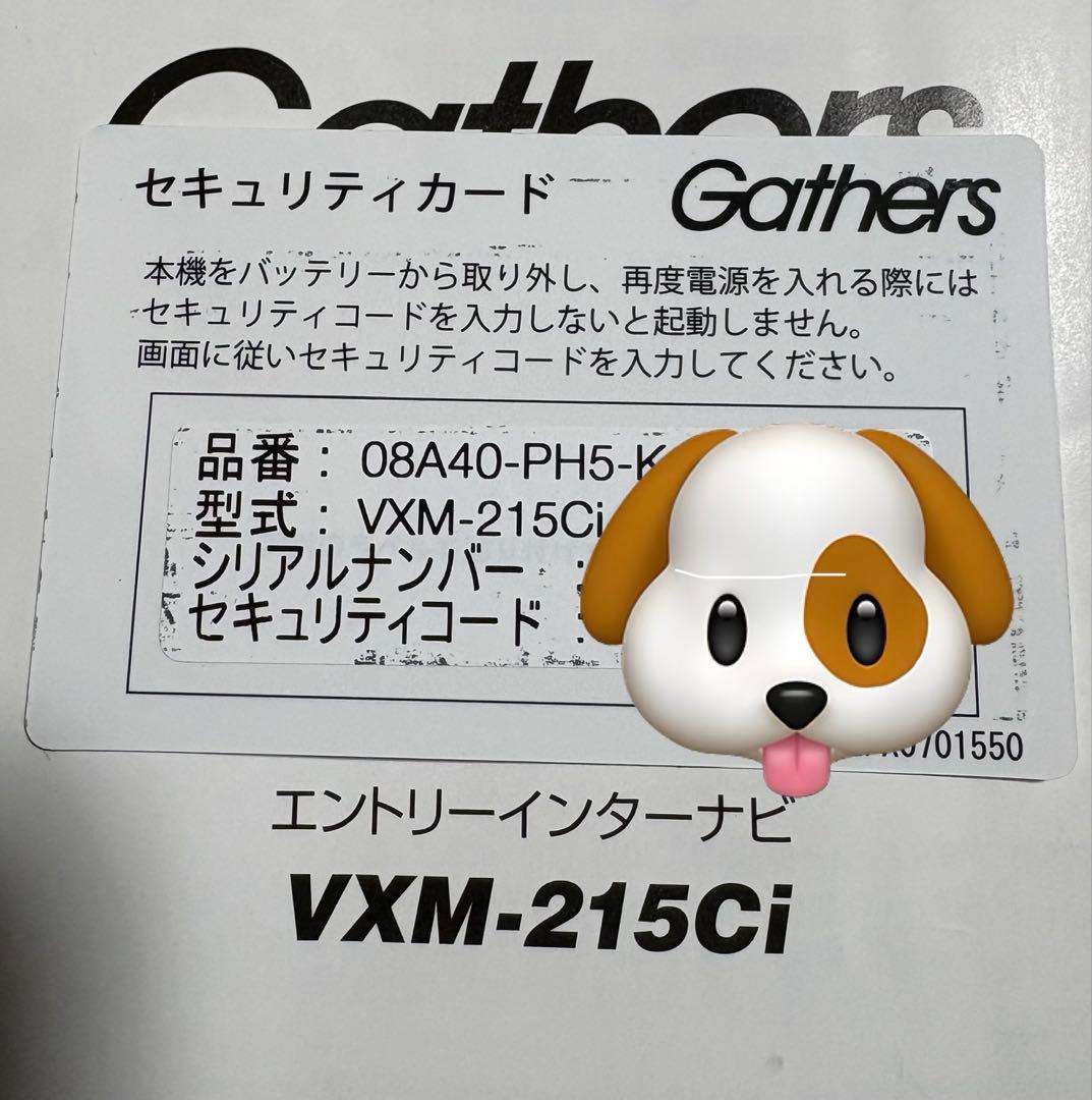 Gathers VXM-215Ci カーナビ