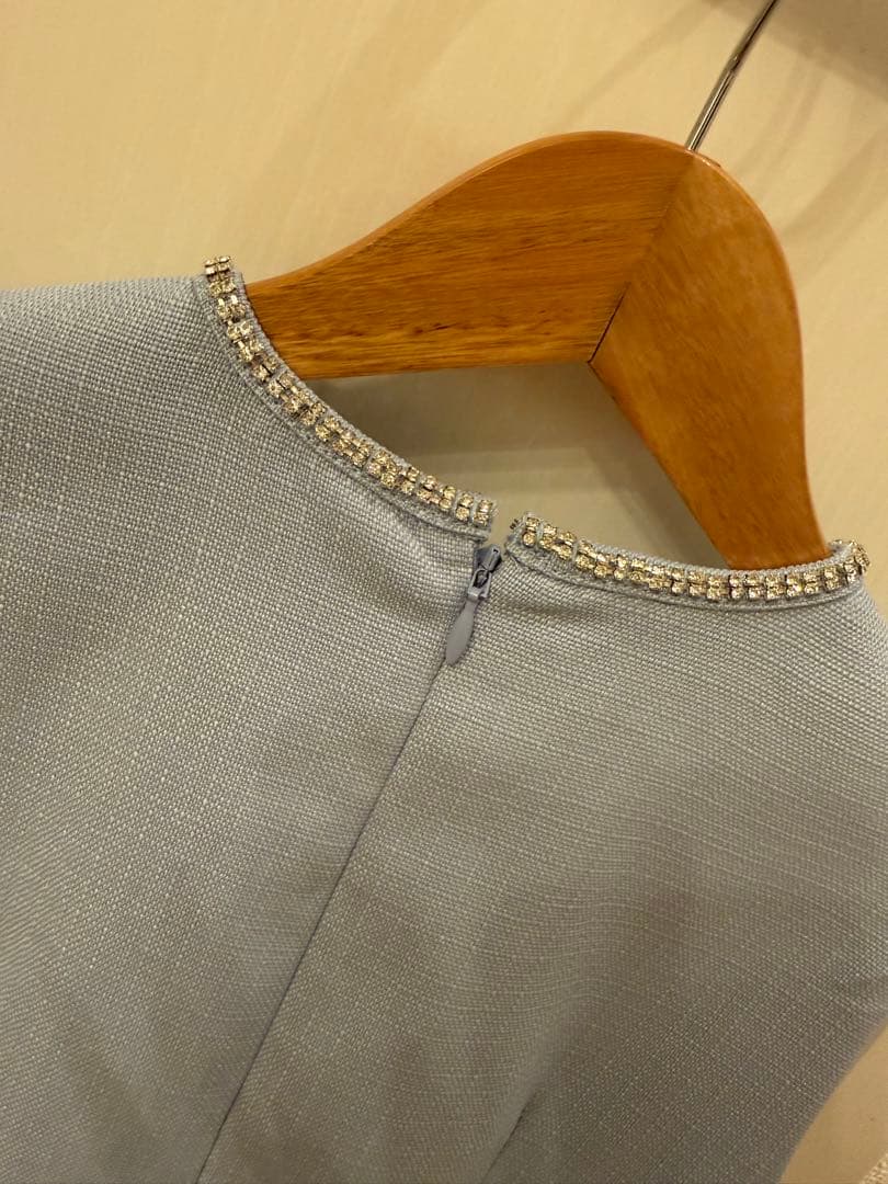 ROBE de FLEURS fm3618 水色ミニドレス XSサイズ