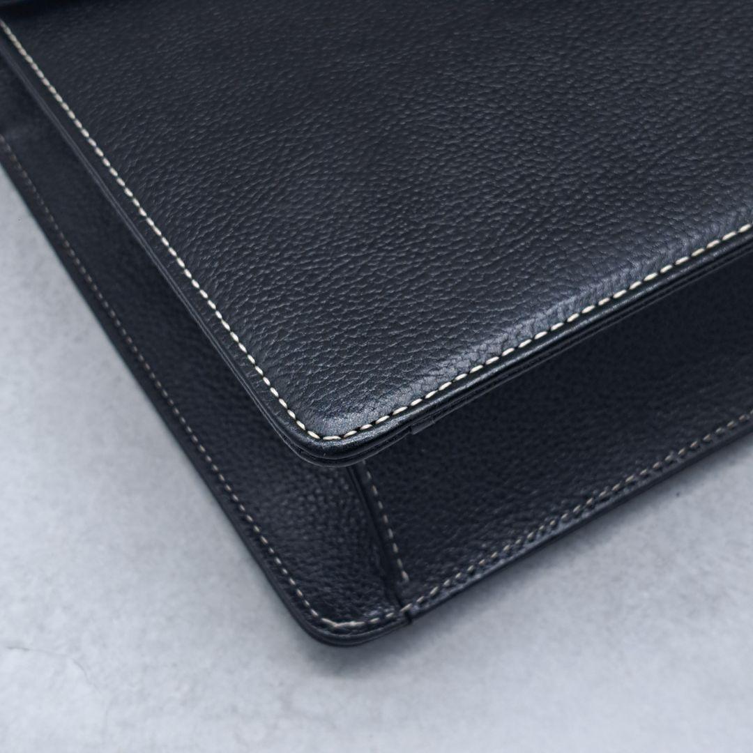 極美品 イヴサンローラン カサンドラ ショルダーバッグ YSL レザー ブラック