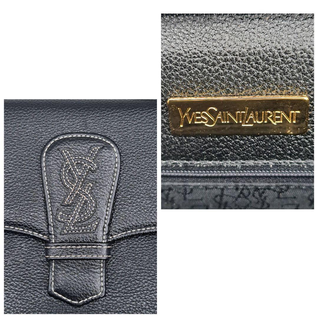 極美品 イヴサンローラン カサンドラ ショルダーバッグ YSL レザー ブラック