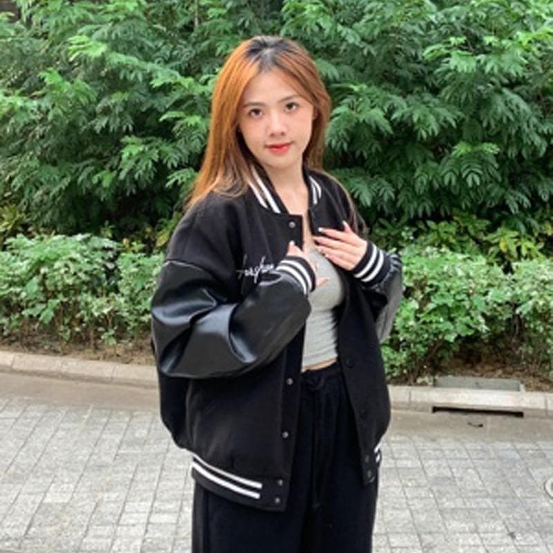 HARSH AND CRUEL スタジャン ジャケット キリスト 黒 2L