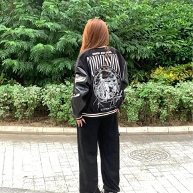 HARSH AND CRUEL スタジャン ジャケット キリスト 黒 2L