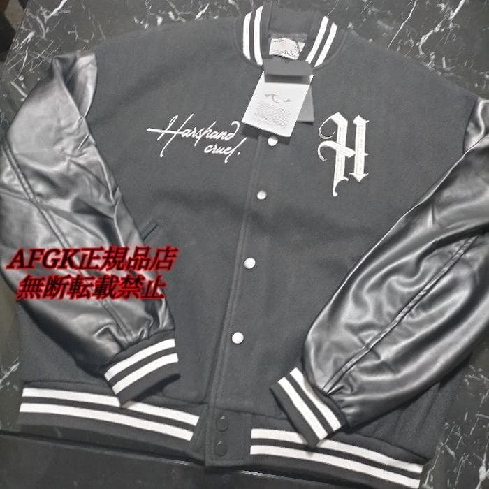 HARSH AND CRUEL スタジャン ジャケット キリスト 黒 2L