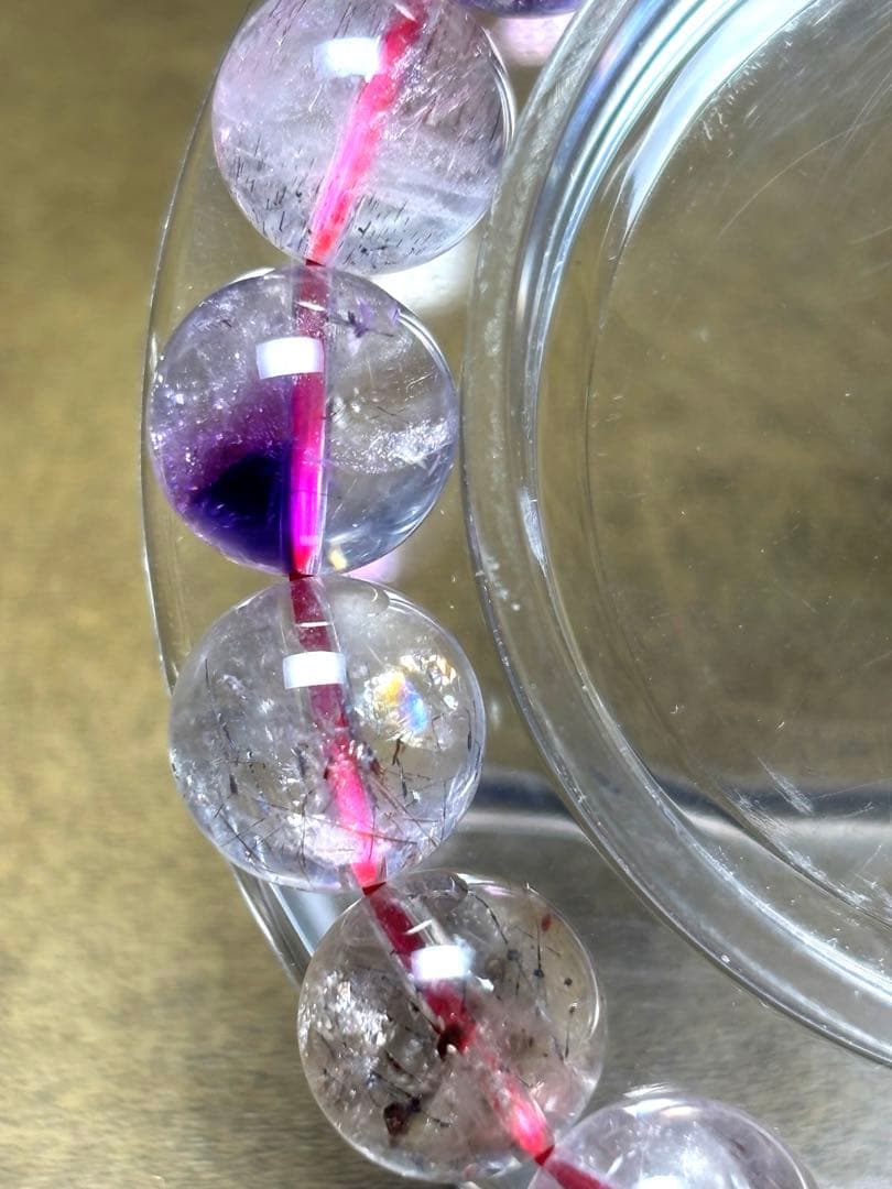 ミ*ヤ様 【新入荷】　スーパーセブンブレスレット約11㎜（新品未使用）透明感抜群