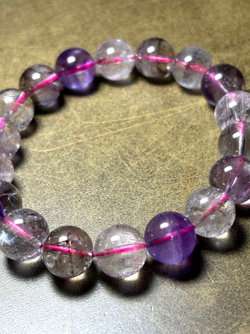 ミ*ヤ様 【新入荷】　スーパーセブンブレスレット約11㎜（新品未使用）透明感抜群